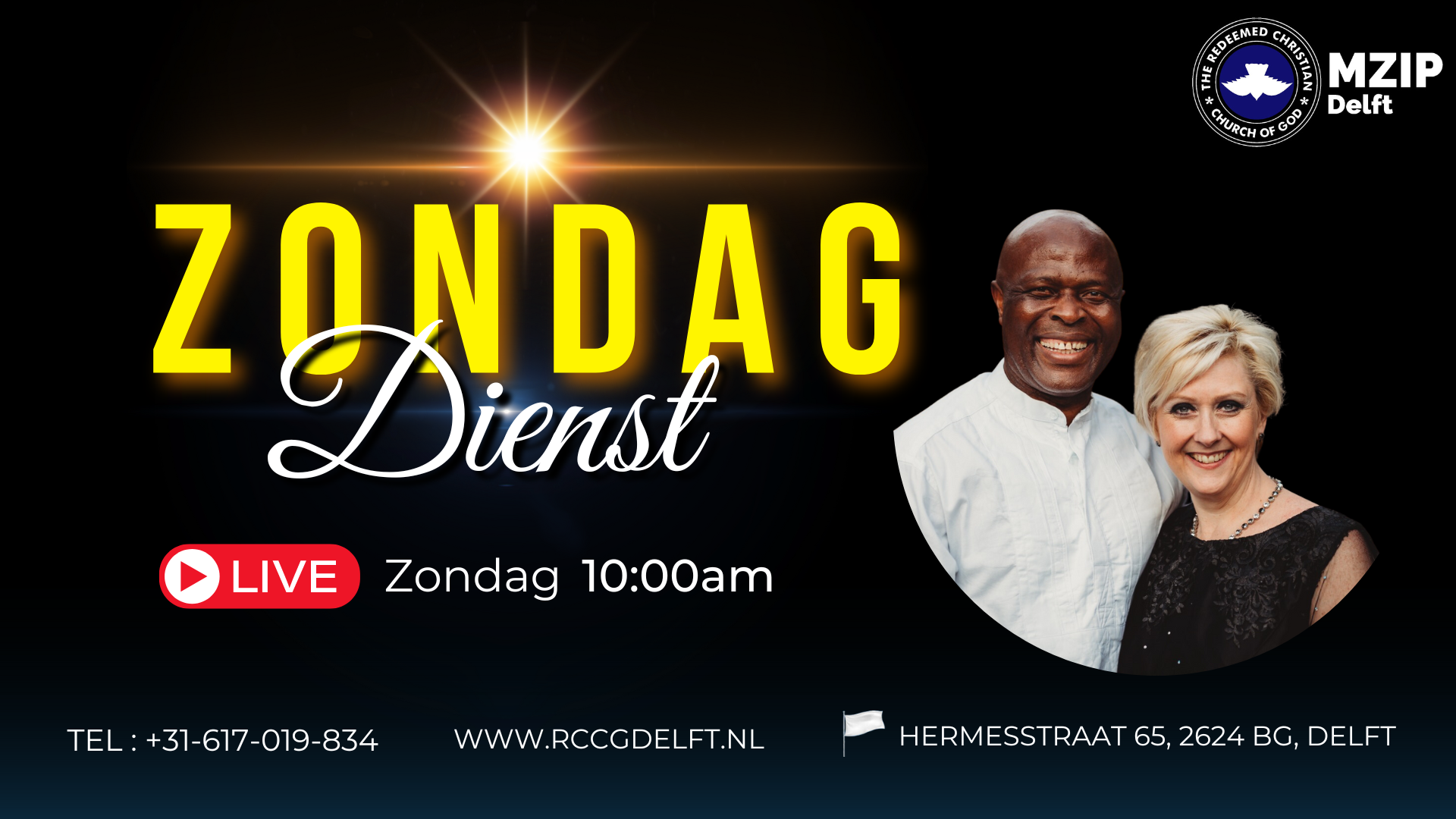 Sunday Service @10.00am Dutch